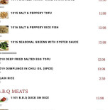 Imperial Bizzo menu